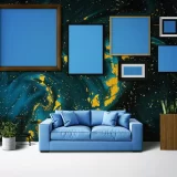 Golden Nebula 4d Mural Wallpaper