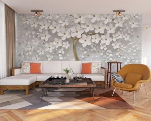Golden Harmony 4D Mural Wallpaper