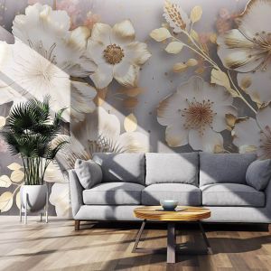 Whispering Petals 4D Mural Wallpaper