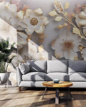 Whispering Petals 4D Mural Wallpaper