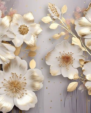 Whispering Petals 4D Mural Wallpaper