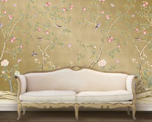 Golden Pheasants 4D Mural Wallpaper
