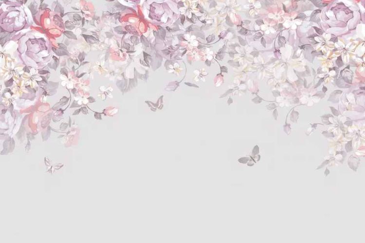 Floral pattern with butterflies 4a wallpaper