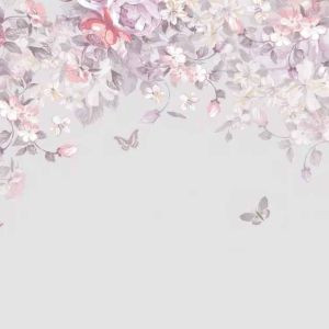 Floral pattern with butterflies 4a wallpaper