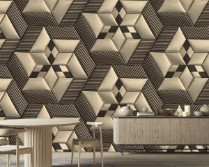 A brown and gold striped pattern