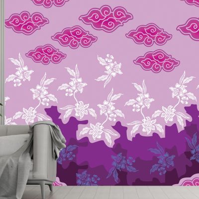 seamless purple background with roses