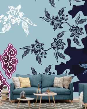 Elegant Batik 4D Mural Wallpaper: Timeless Art for Modern Homes