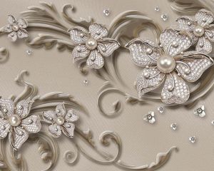 classic flower Dim brown colour