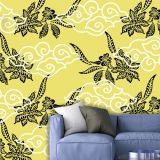 Golden Blossom Batik 4D Mural Wallpaper