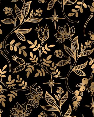 Floral seamless pattern with abstract leaves