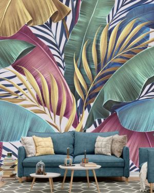 Tropical Paradise 4D Mural Wallpaper: Bring the Exotic Indoors