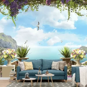 Mediterranean Escape 4D Mural Wallpaper