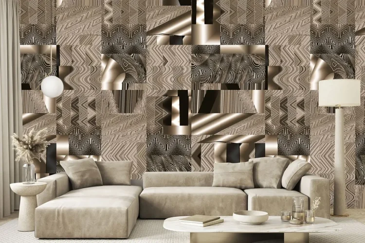 Abstract Reflections 4D Mural Wallpaper