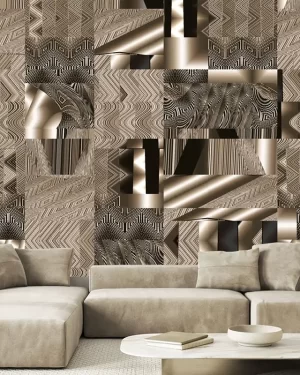 Abstract Reflections 4D Mural Wallpaper