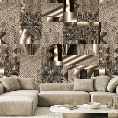 Abstract Reflections 4D Mural Wallpaper