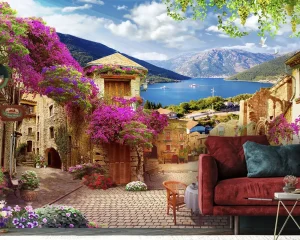 Old Town 4D Mural Wallpaper
