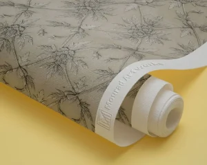 The Flower shape line 4D Mural Wallpaper