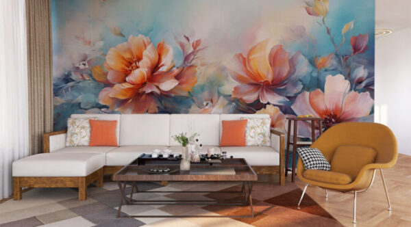 Ethereal Blossom 4D Mural Wallpaper