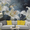 Lux Nocturne Lily 4D Mural Wallpaper