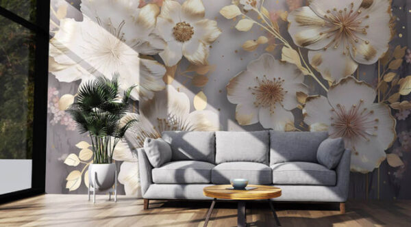 WHISPERING PETALS 4D MURAL WALLPAPER