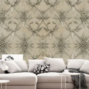 The Flower shape line 4D Mural Wallpaper